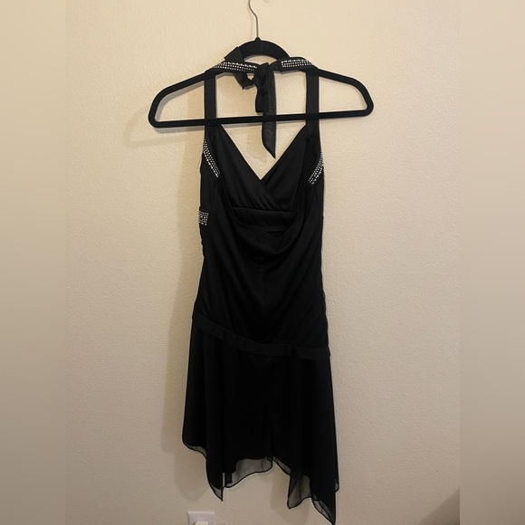 Y2K Black Halter Dress size medium - Picture 5 of 5